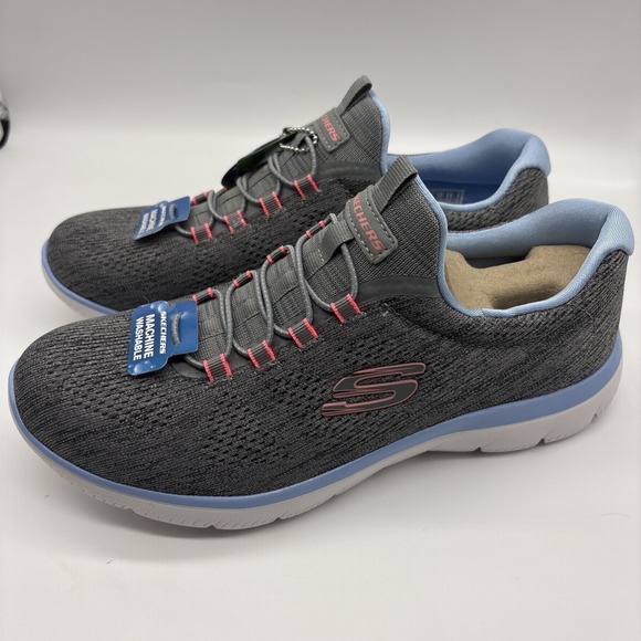 Skechers Shoes - Skechers Women's Summits Fun‎ Flare Slip On Memory Foam Shoes Gray/Mt Size 9